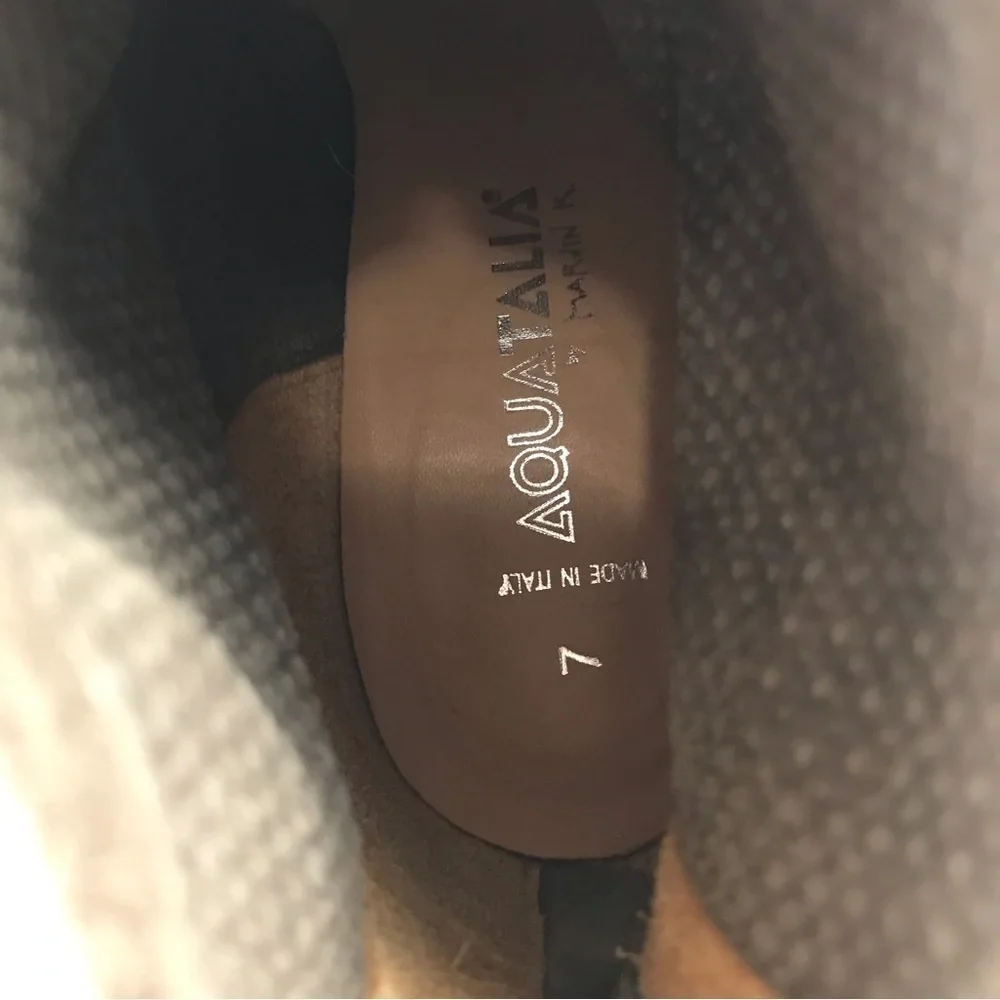 Aquatalia Fia Perforated Ankle Suede Boots Women's Size 7 - Picture 8 of 9